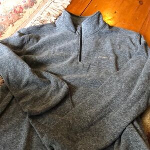 Eddie Bauer Men's Gray Zip-Up pullover